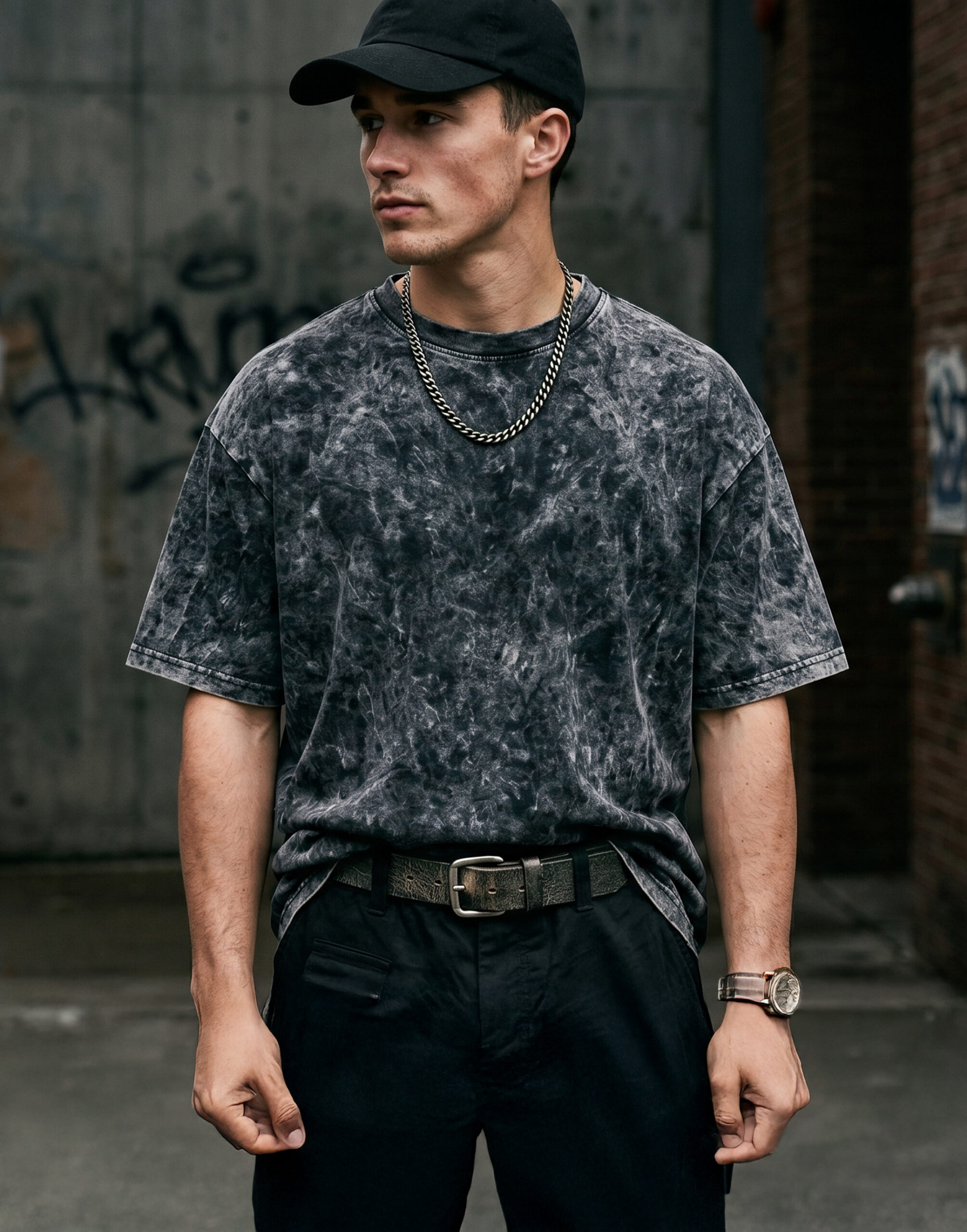 Acid Wash Oversized Tee